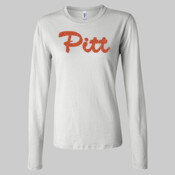 Glitter - Script Pitt - Juniors' Fit Long Sleeve Jersey T-Shirt