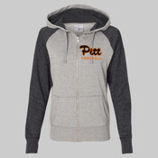 'Pitt' - Ladies' Glitter Hooded Full-Zip Sweatshirt 2